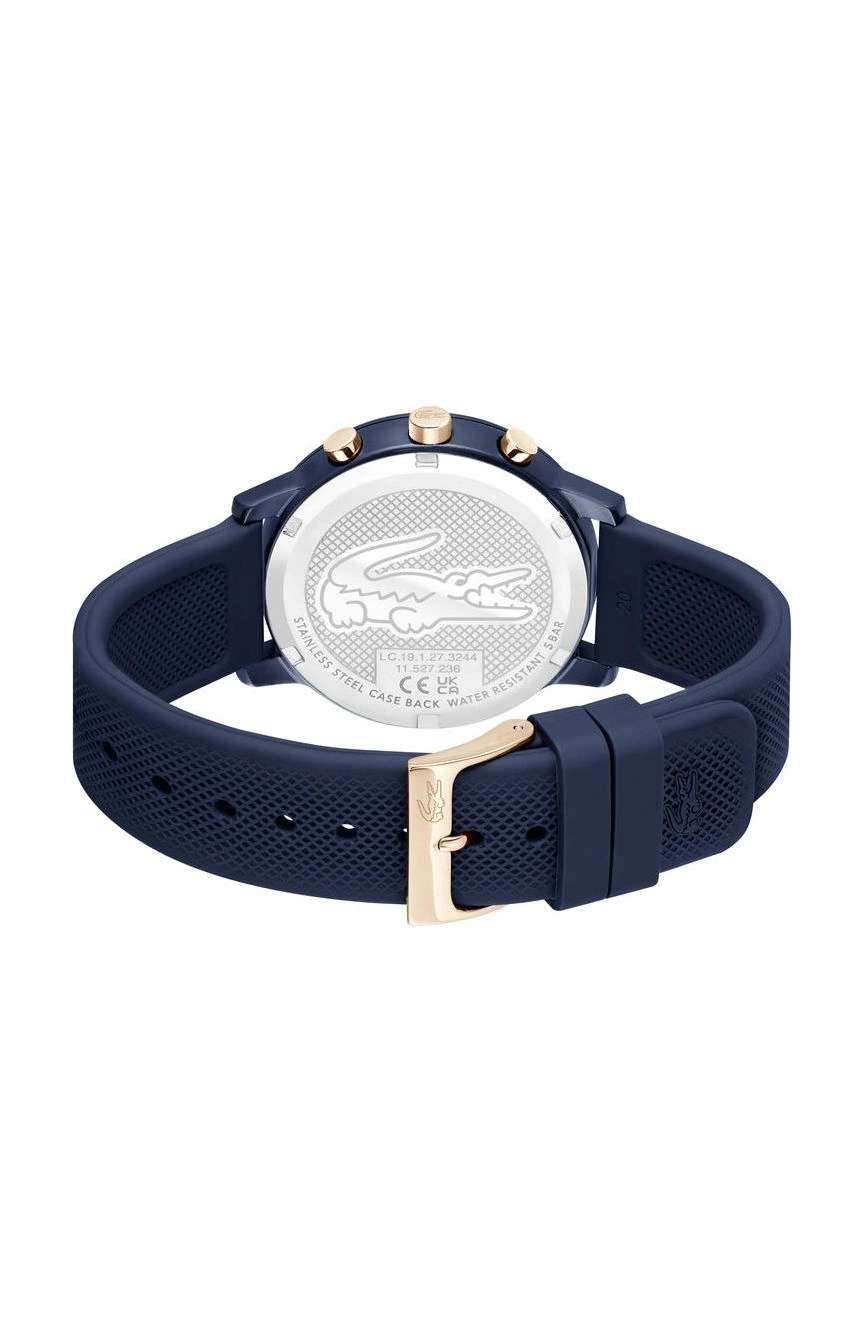 لاكوست ساعة لاكوست 12.12 بميناء مستدير مقاس 42 مم وسوار سيليكون للرجال