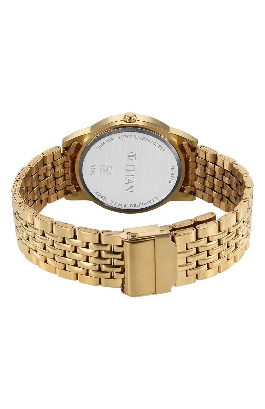 Titan Champagne Dial Analog with Day and Date watch for Men