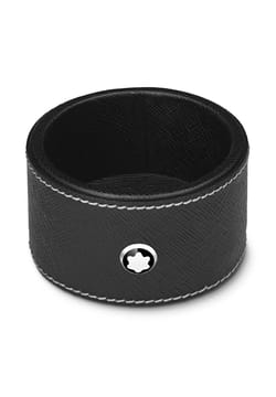 Montblanc درج مكتب دائري صغير جلد لون اسود