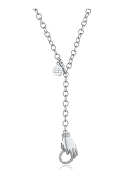 Lily Charmed Silver In Safe Hands Charm Collector Necklace