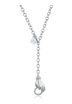 Lily Charmed Silver In Safe Hands Charm Collector Necklace