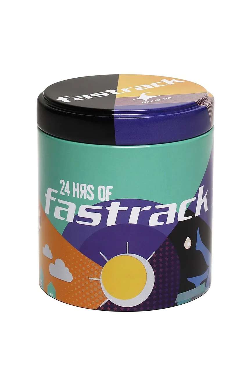 Titan Fastrack Bare Basics Quartz Analog Brown Dial Leather Strap Watch for Guys