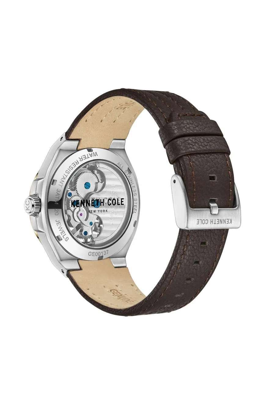 Kenneth Cole Kenneth Cole Mens Leather Automatic Watch KCWGE0013705