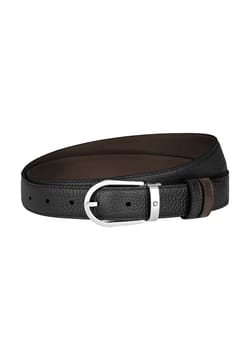 Montblanc Horseshoe 30 mm Reversible Belt in Grain Leather