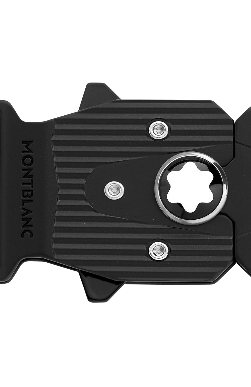 Montblanc M LOCK 4810 buckle grainy black 35 mm leather belt  