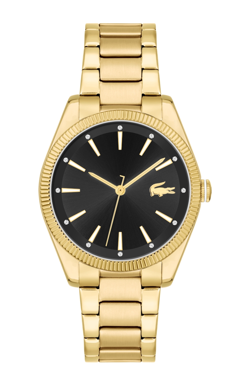 Lacoste black and hot sale gold watch