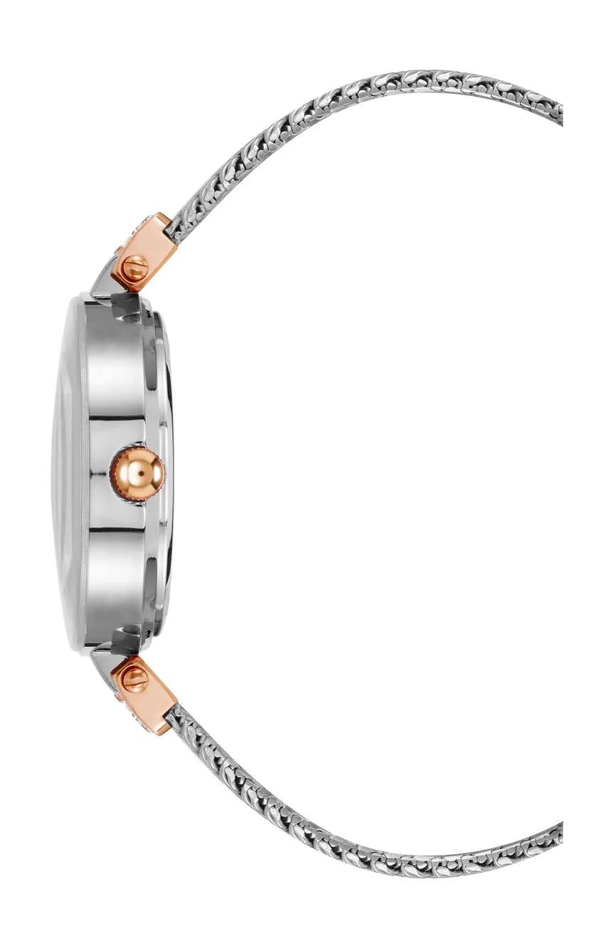 آن كلاين ساعة يد نسائية بسوار ستانلس ستيل بتقنية الكوارتز