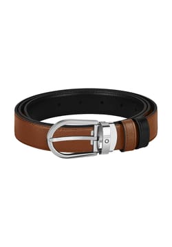Montblanc Horseshoe 30 mm Reversible Belt in Sartorial Leather