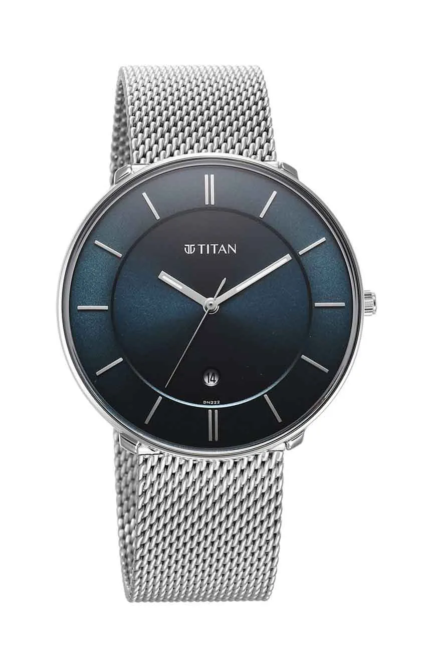 

Titan | Titan Noir Blue Dial Analog Stainless Steel Strap Watch for Men