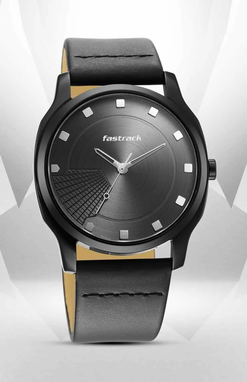 

Titan | Fastrack Stunners Quartz Analog Anthracite Dial Leather Strap Watch for Guys