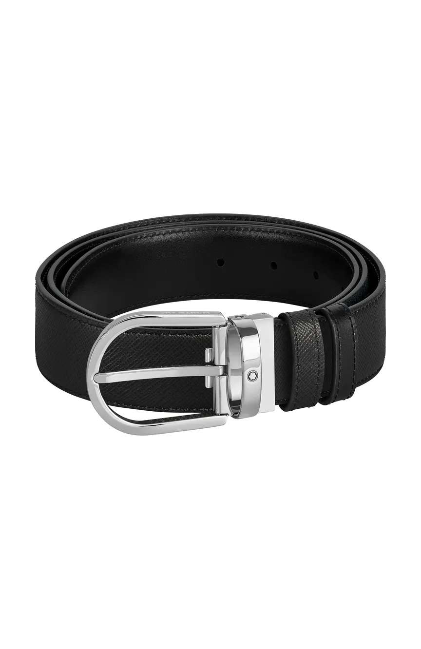 Montblanc Horseshoe 35 mm Reversible Belt in Sartorial Leather