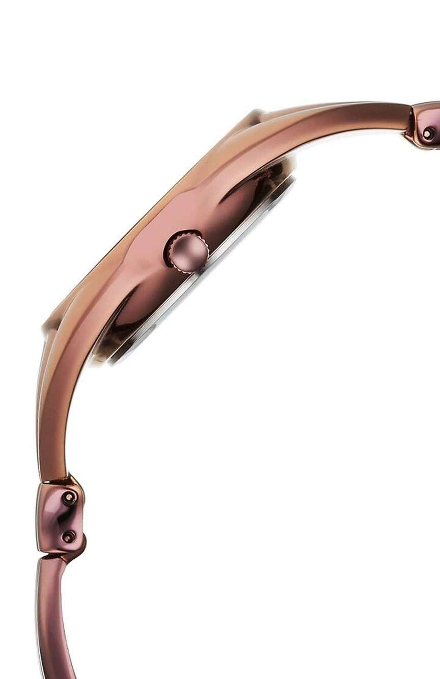 Titan Raga Memoirs Quartz Analog Mother Of Pearl Dial With Brown Metal Strap Watch For Women