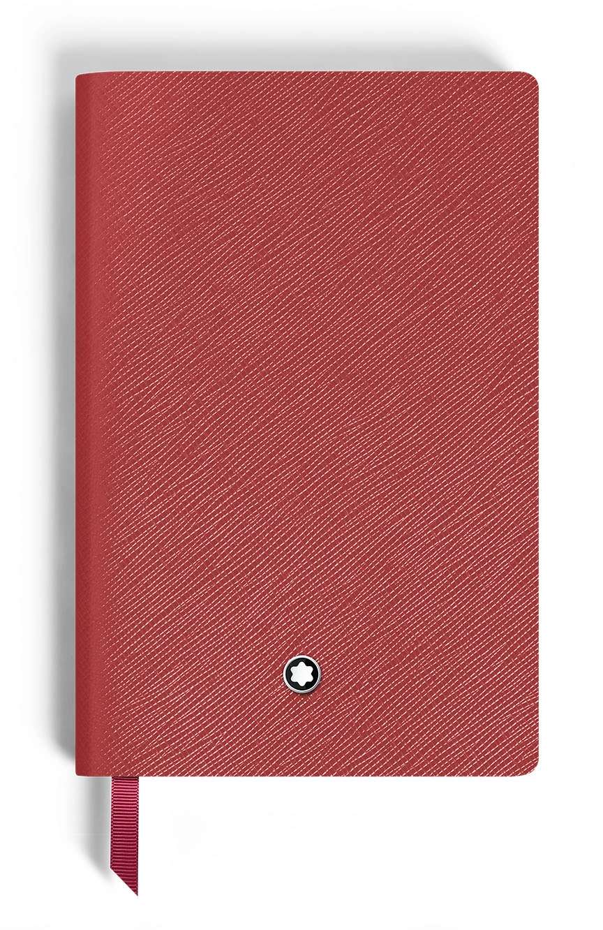 Montblanc Notebook Small Brick Red Leather Red Lined Pages