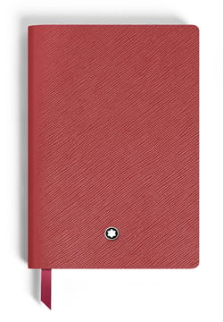 Montblanc Notebook Small Brick Red Leather Red Lined Pages