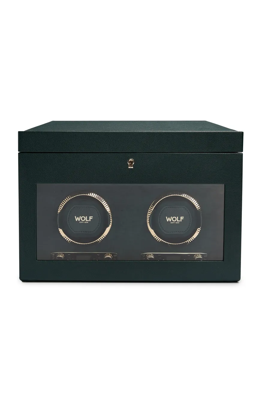 

WOLF | British Racing Double Watch Winder with Storage