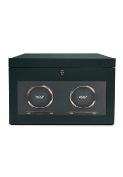 WOLF BRITISH RACING DOUBLE WATCH WINDER WITH STORAGE