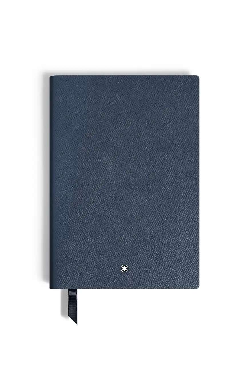 Montblanc Notebook Medium Saffiano Leather Blue Lined Pages