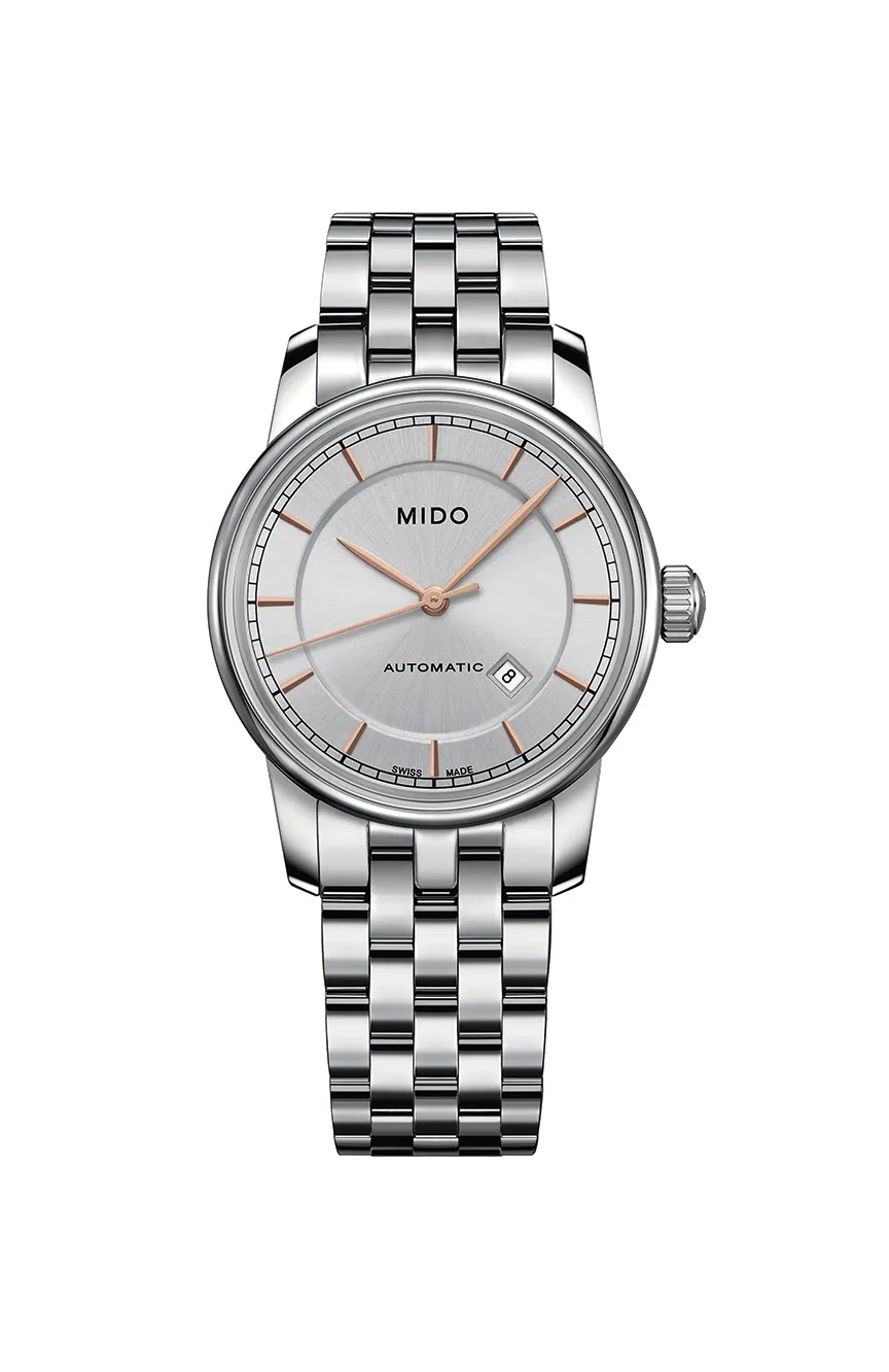 

Mido | BARONCELLI/LR/A/STEEL/SILVER DIAL