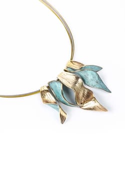 Fili Plaza Fuego necklace bronze green