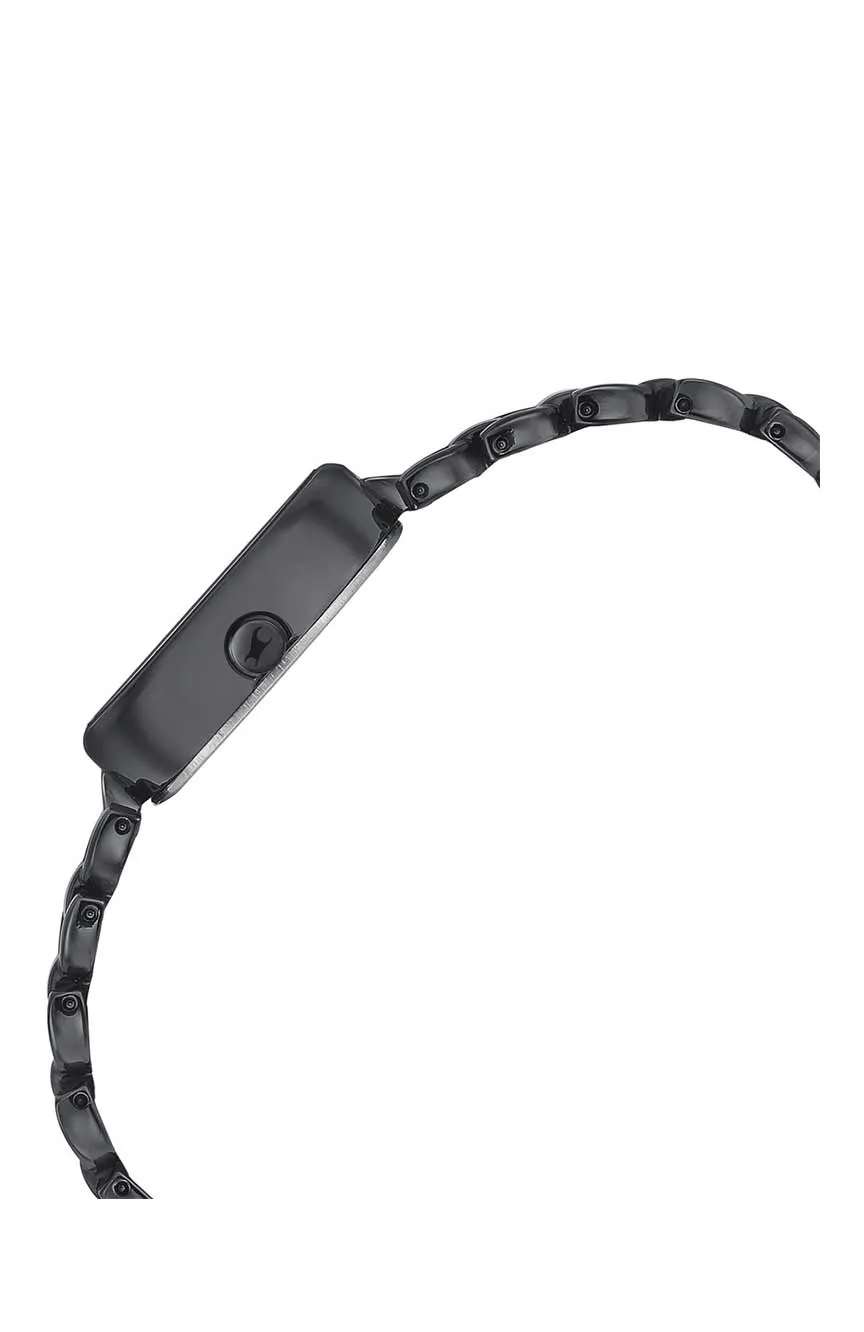 Titan Fastrack Style Up Black Dial Metal Strap Watch for Girls