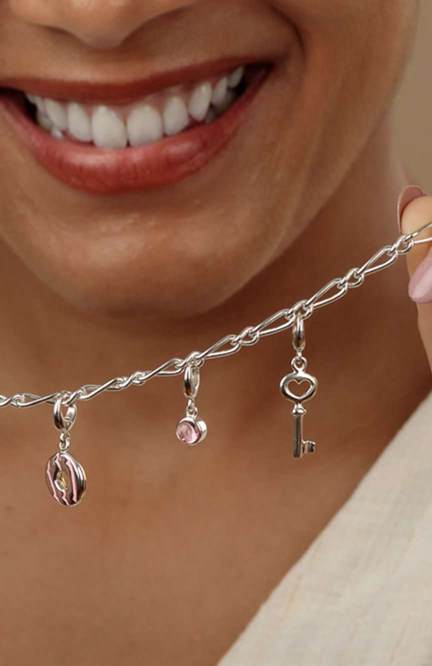 Lily Charmed Silver Key Charm