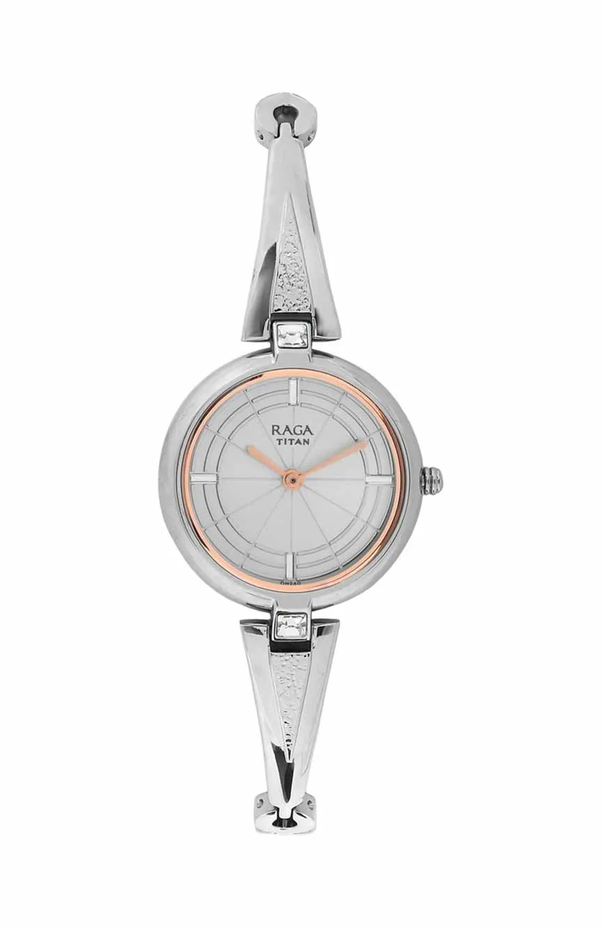 

Titan | women Titan Raga Espana Silver Dial Analog Metal Strap watch for Women