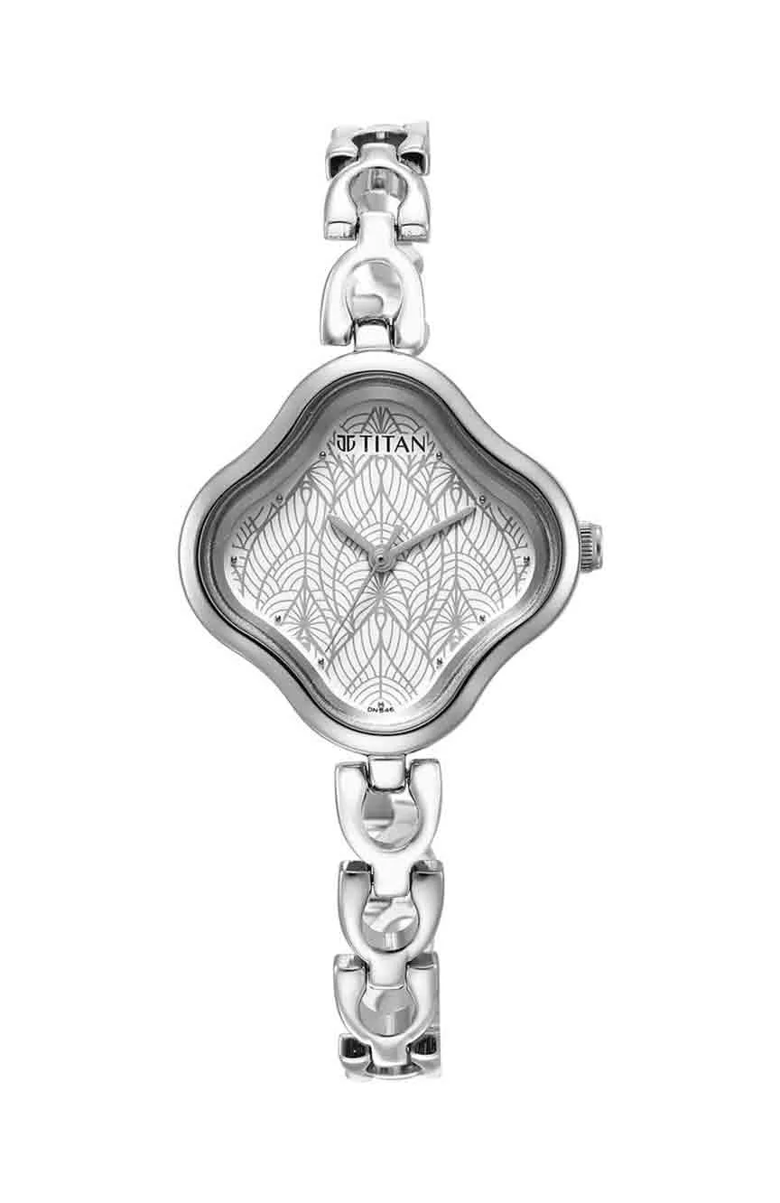 

Titan | Titan Karishma White Dial Analog Metal Strap Watch for Women