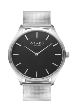 Obaku ساعة أنالوج بسوار شبكي للنساء