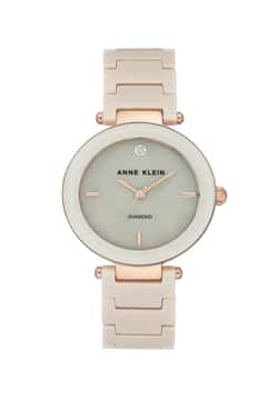 Anne Klein ساعة يد نسائية بسوار سيراميكي