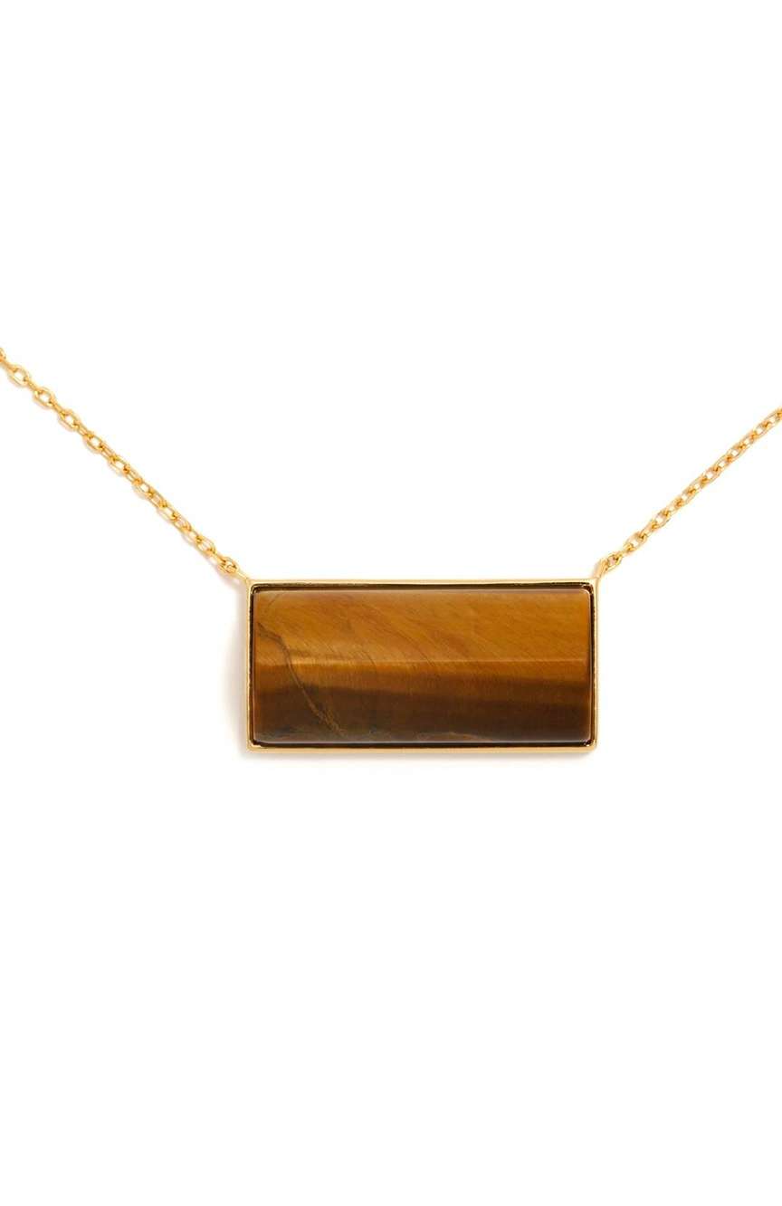 Pertegaz Tiger Eye Stud Necklace
