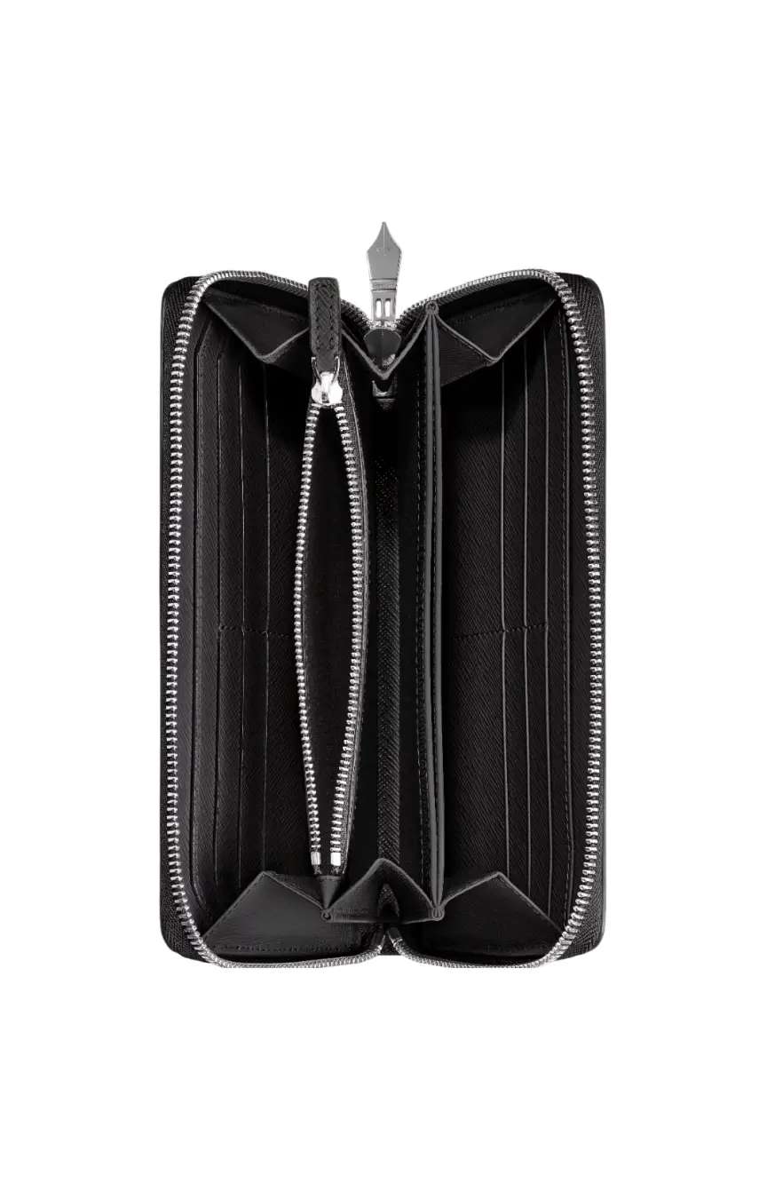 مون بلان محفظة سارتوريال بسحّاب بسعة 12 بطاقة ائتمان