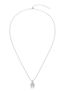 Numbering Pave Teddy Bear Necklace