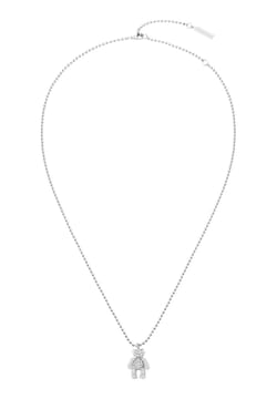Numbering Pave Teddy Bear Necklace