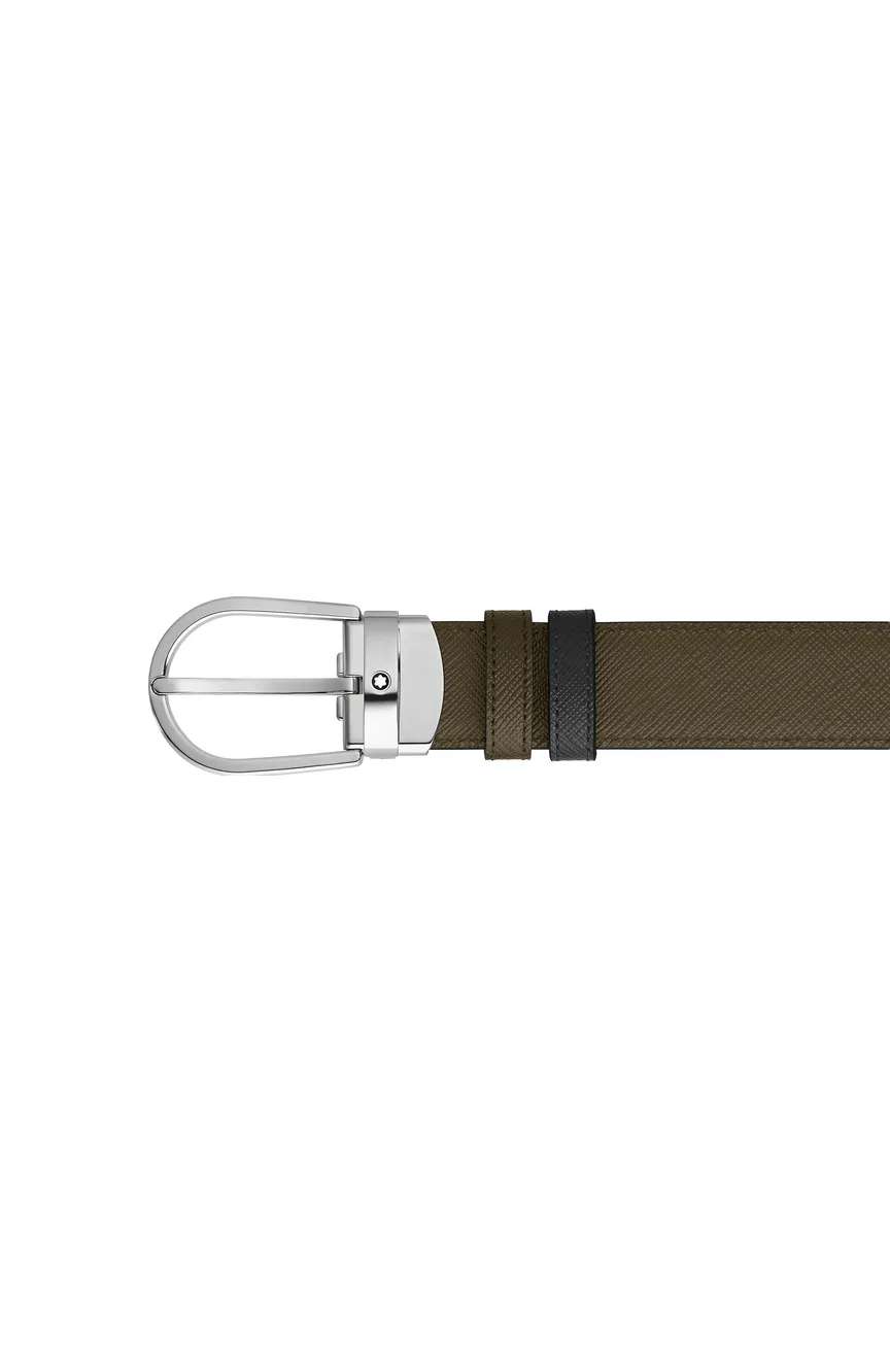 Montblanc Horseshoe 30 mm Reversible Belt in Sartorial Leather