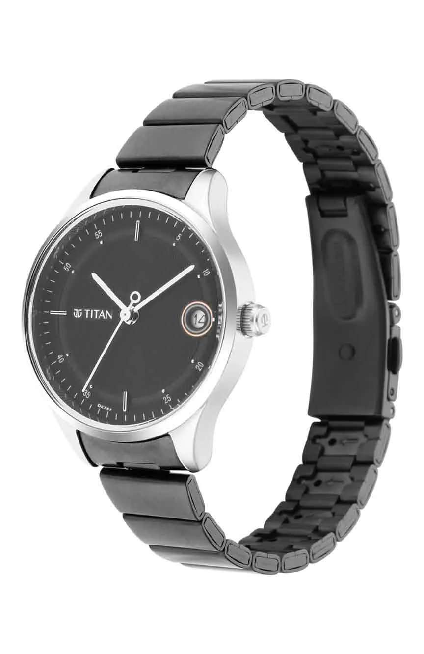 Titan Workwear Silver Dial Women Watch With Stainless Steel Strap