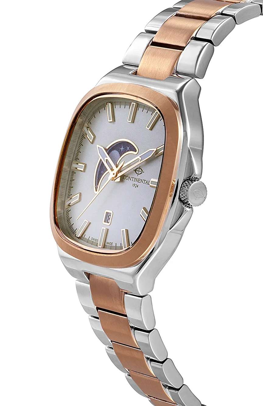 Continental Gents Silver Rose Gold Stainless Steel watch