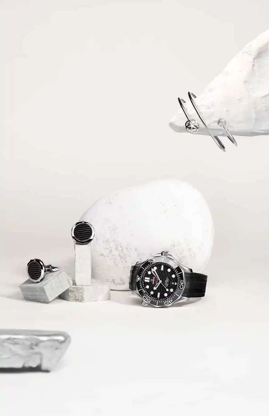 أوميغا أزرار أكمام، سيراميك، فولاذ مقاوم للصدأ