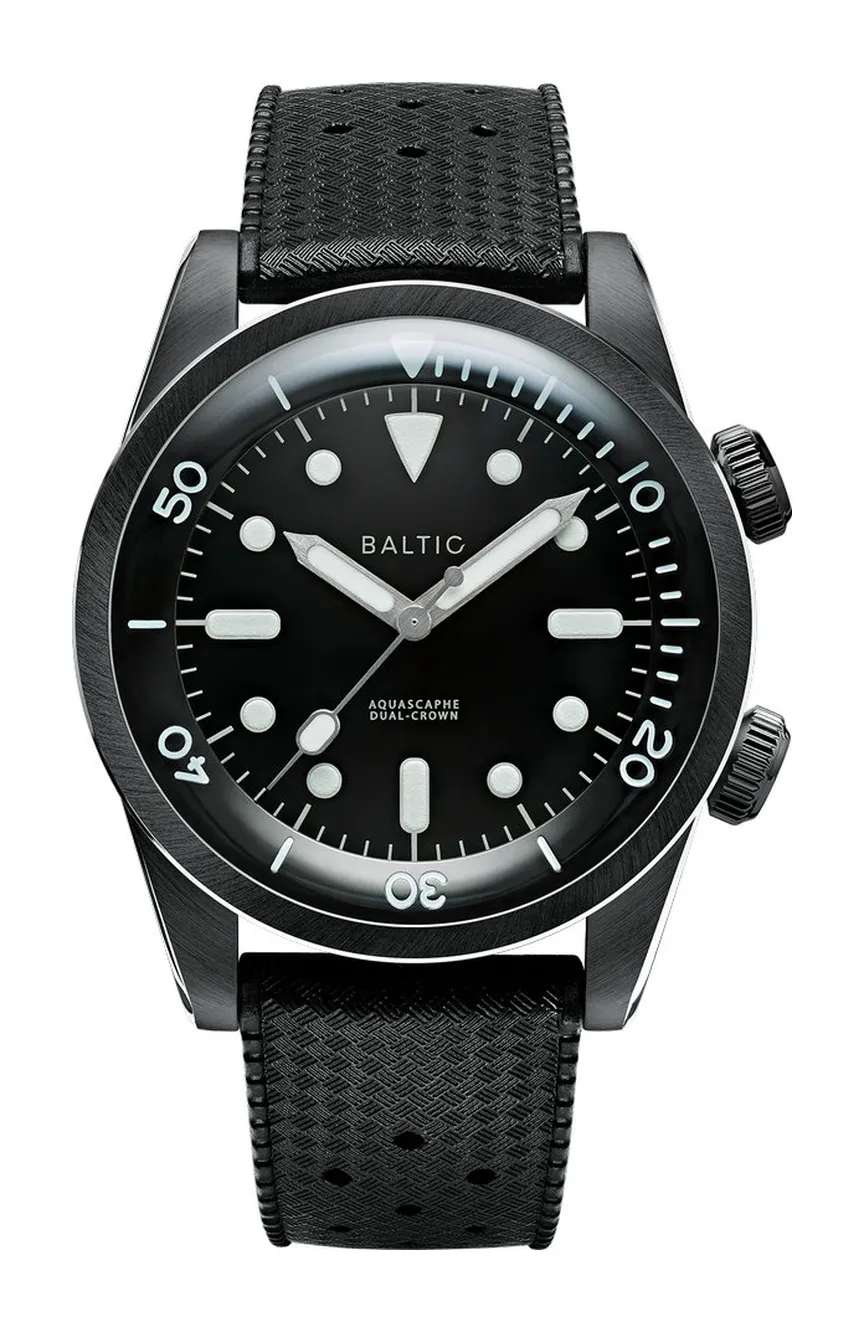 Baltic Aquascaphe Dual-Crown - Black PVD - Black