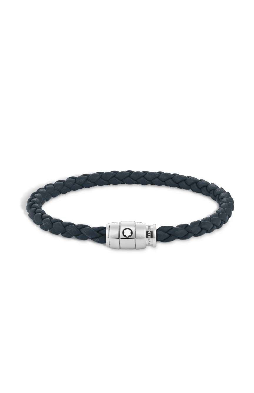 مون بلان سوار صغر الحجم، جلد ناعم، لون أزرق سماوي