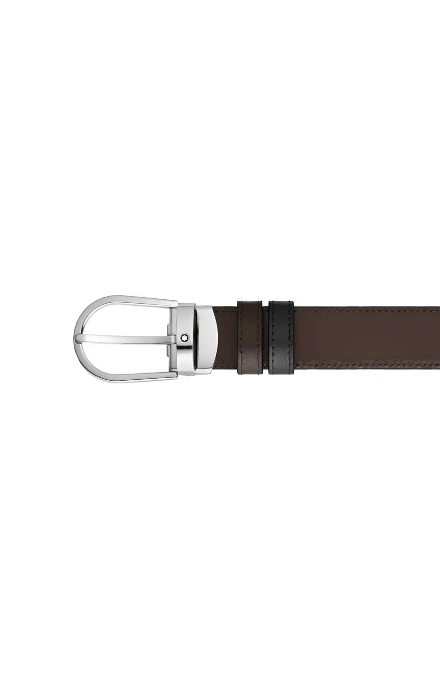 Montblanc Horseshoe 30 mm Reversible Belt in Meisterstuck Leather