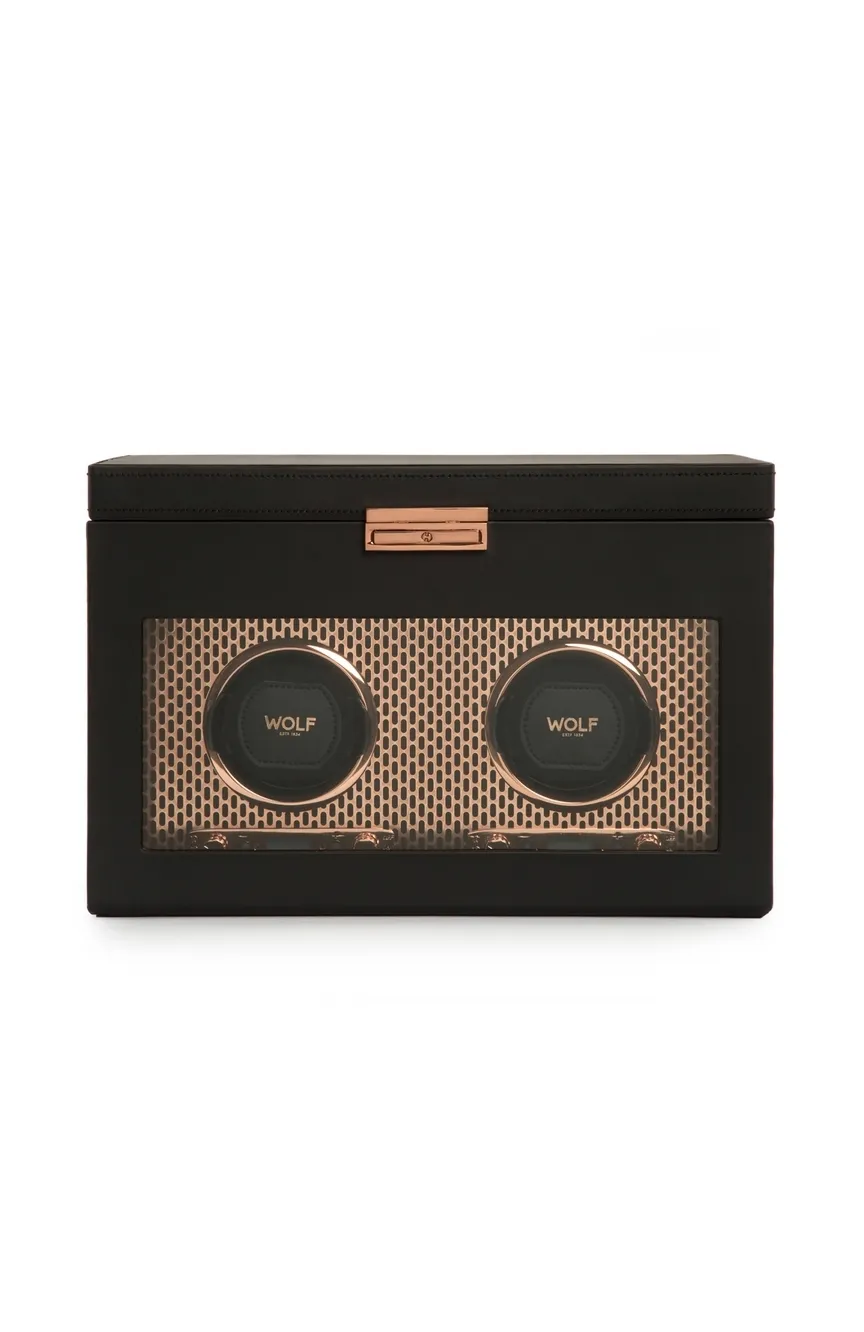 

WOLF | Axis Double Watch Winder with Storage