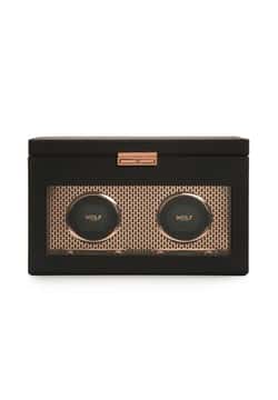 WOLF AXIS DOUBLE WATCH WINDER WITH STORAGE