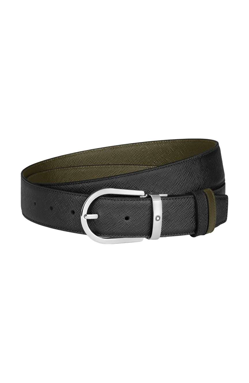 Montblanc Horseshoe 35 mm Reversible Belt in Sartorial Leather