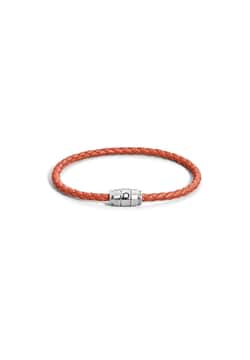 Montblanc Bracelet Steel 3 Rings Meisterstuck Collection In Cayenne Leather Size 63