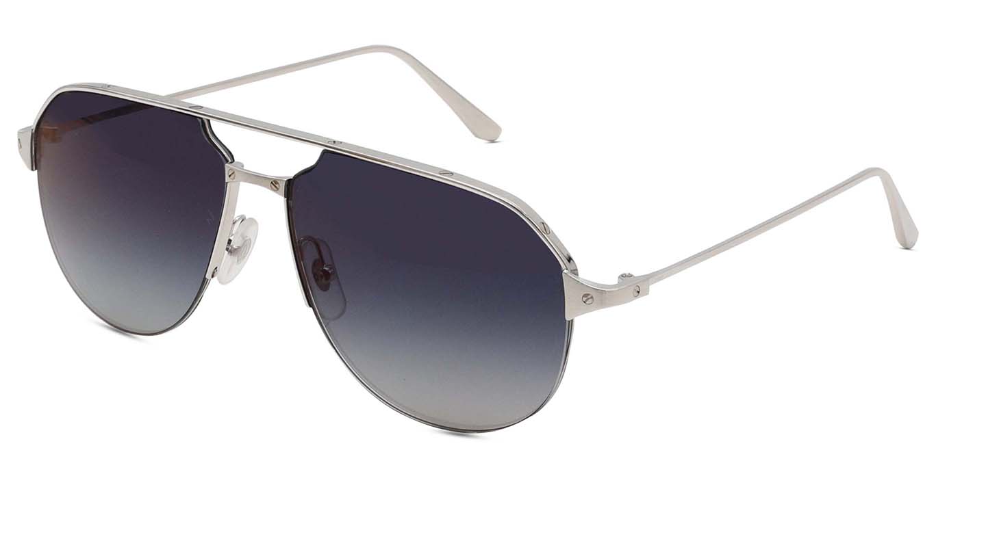 Cartier Men Aviator Silver Sunglass RivoliShop