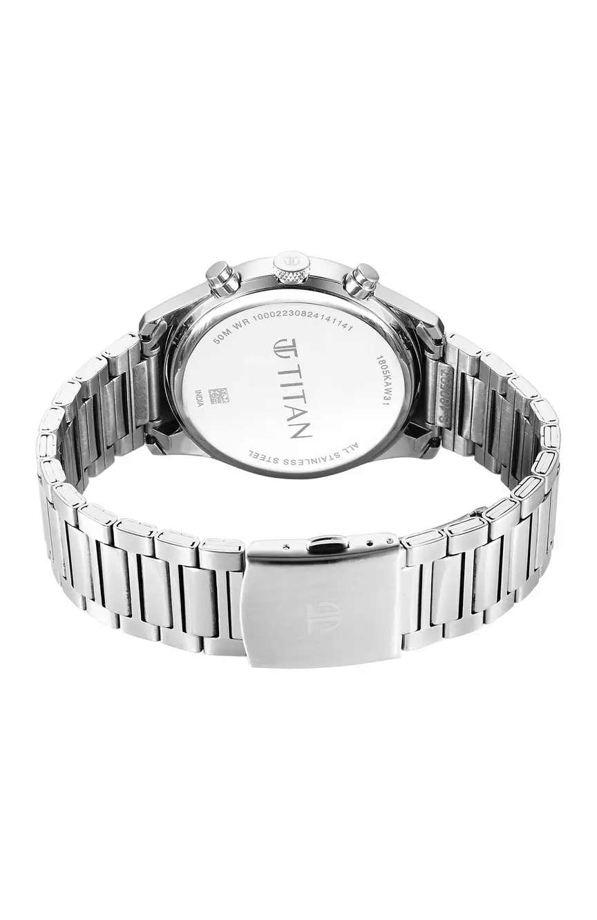 Titan Black and Gold Anthracite Dial Analog Stainless Steel Strap watch for Men