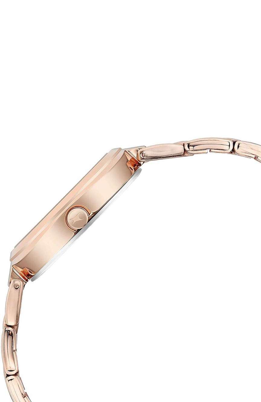 فاستراك ساعة فاستراك ستانرز كوارتز انالوج بميناء ذهبي وسوار ستانلس ستيل للبنات