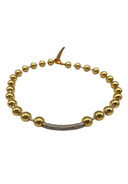 Colette Market Multi ball zirconium & hematite necklace