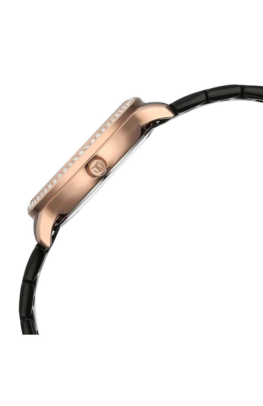 Titan Glamour Quartz Analog Black Dial Black Stainless Steel Strap Watch For Women