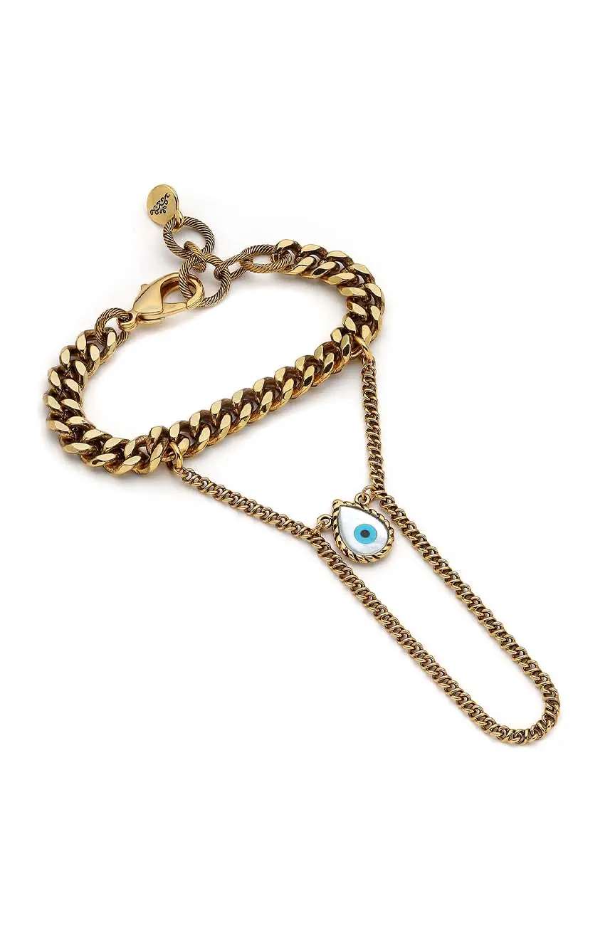 Mon Reve Muse Evil Eye Chain Hand Bracelet